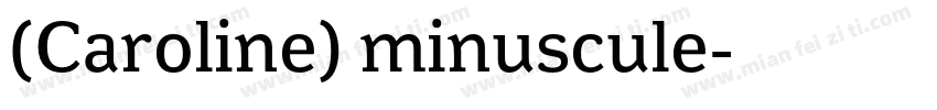 (Caroline) minuscule字体转换